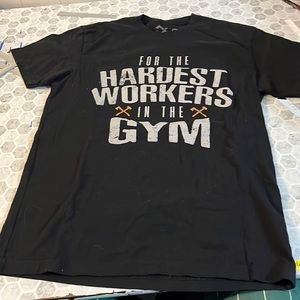 Axe and Sledge Small Hardest Worker in the Gym Black Graphic Short Sleeve T